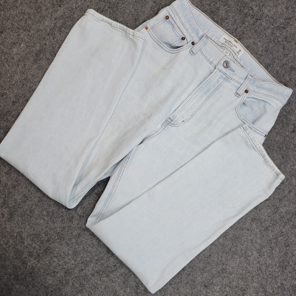 Abercrombie & Fitch Jeans Womens 28/6 Blue Ultra High Rise Ankle Straight Y2K